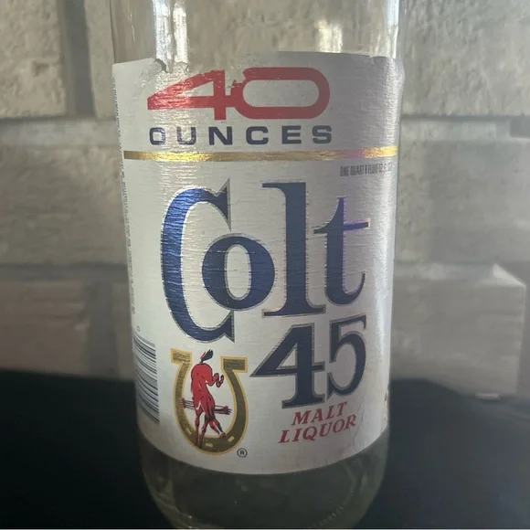 Colt 45 Malt Liquor 40 Ounce Bottle - Vintage